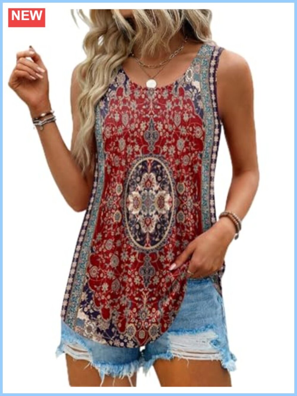 Womens Pleated Sleeveless Tank Top Loose Fit Tunic Blouse Business Casual